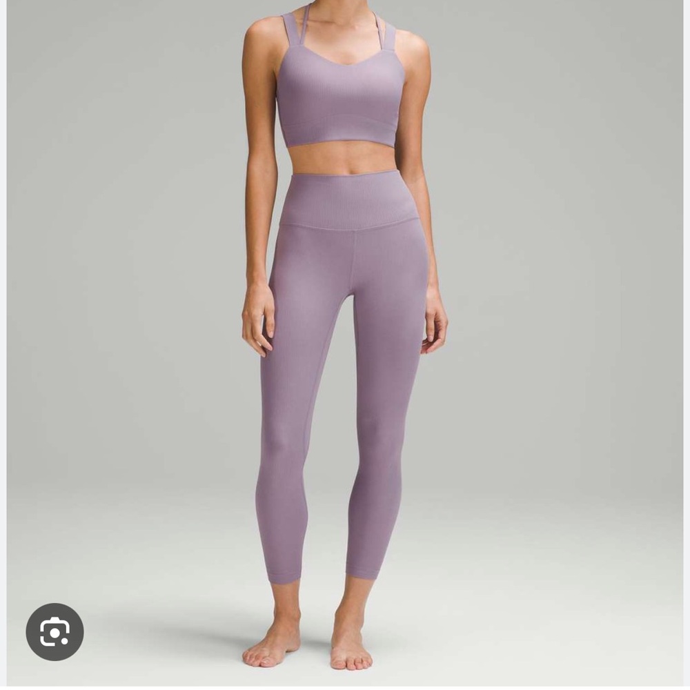 Lululemon Align Ribbed High-Rise Pant 25" Purple Ash LW5FJTS 2